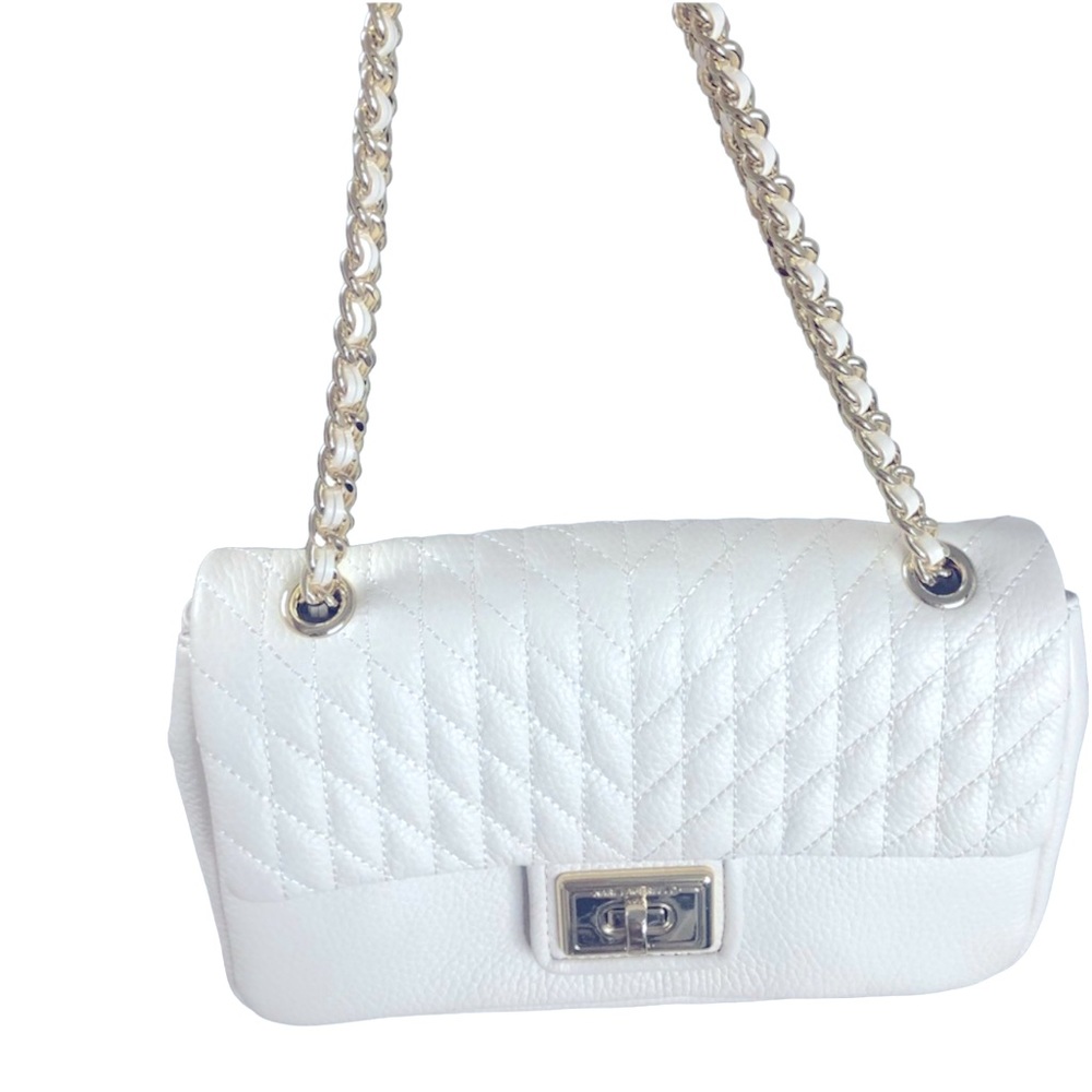 White Leather Karl Largerfed bag
